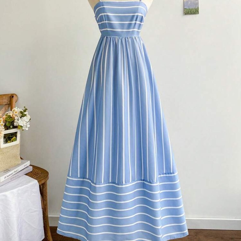 Shein striped maxi dress